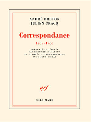 cover image of Correspondance 1939-1966